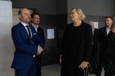 oficjalne otwarcie basenu przy ul. Matuszczaka, Prezydent Konrad FIjołek i Otylia Jędrzejczak fot. Grzegorz Bukała/UM Rzesz&oacute;w